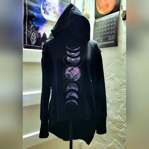 Horoscopez Unisex High-Low Moon Phase Tunic Hoodie